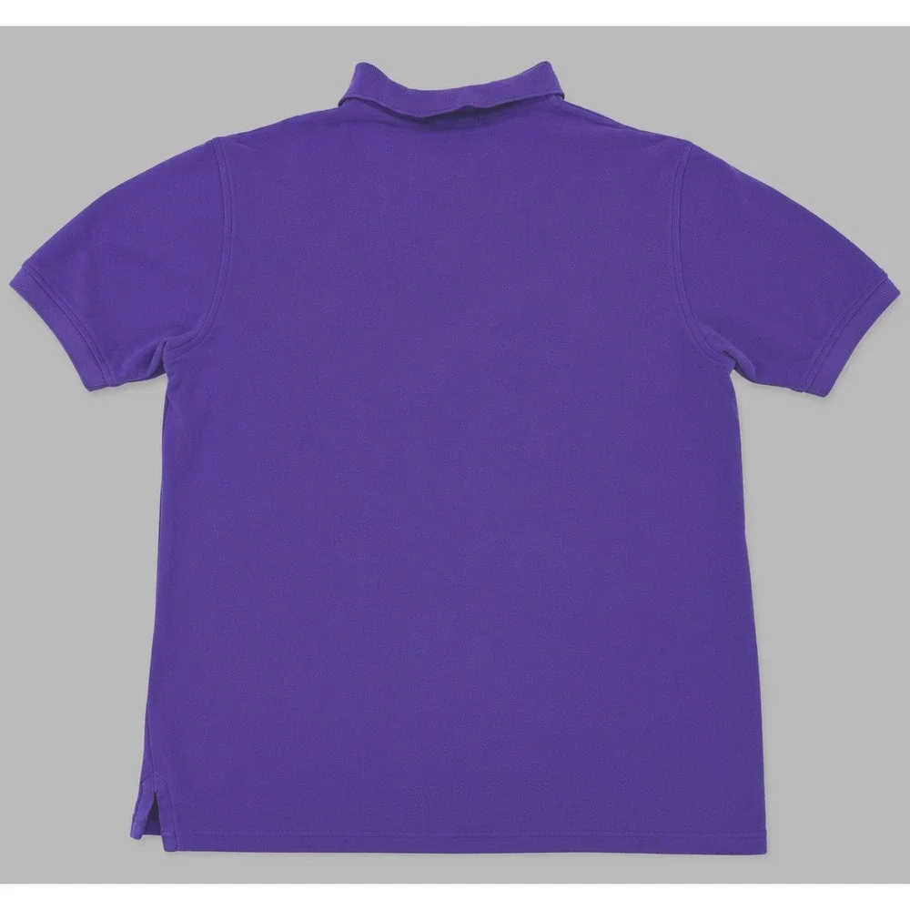 Polo Ralph Lauren Mens XL Purple Vintage 90s Cotton Polo Shirt USA Made